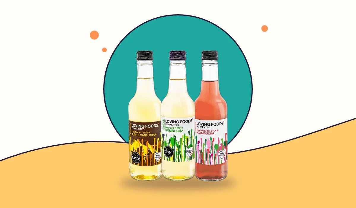 Loving Foods kombucha bottles