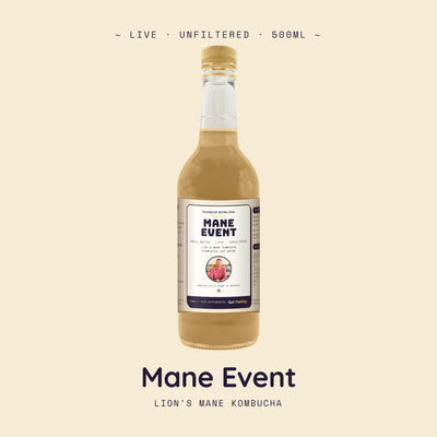 Mane Event | Lion's Mane Kombucha 500ml - Functional Drinks Club