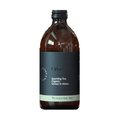 Peterston Tea Kombucha Original Green, amber bottle
