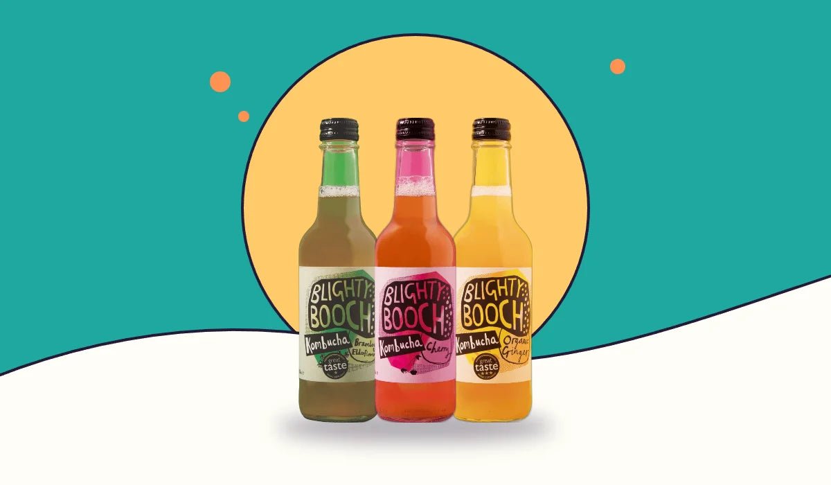 Blighty Booch kombucha: Bramley & Elderflower, Cherry and Ginger