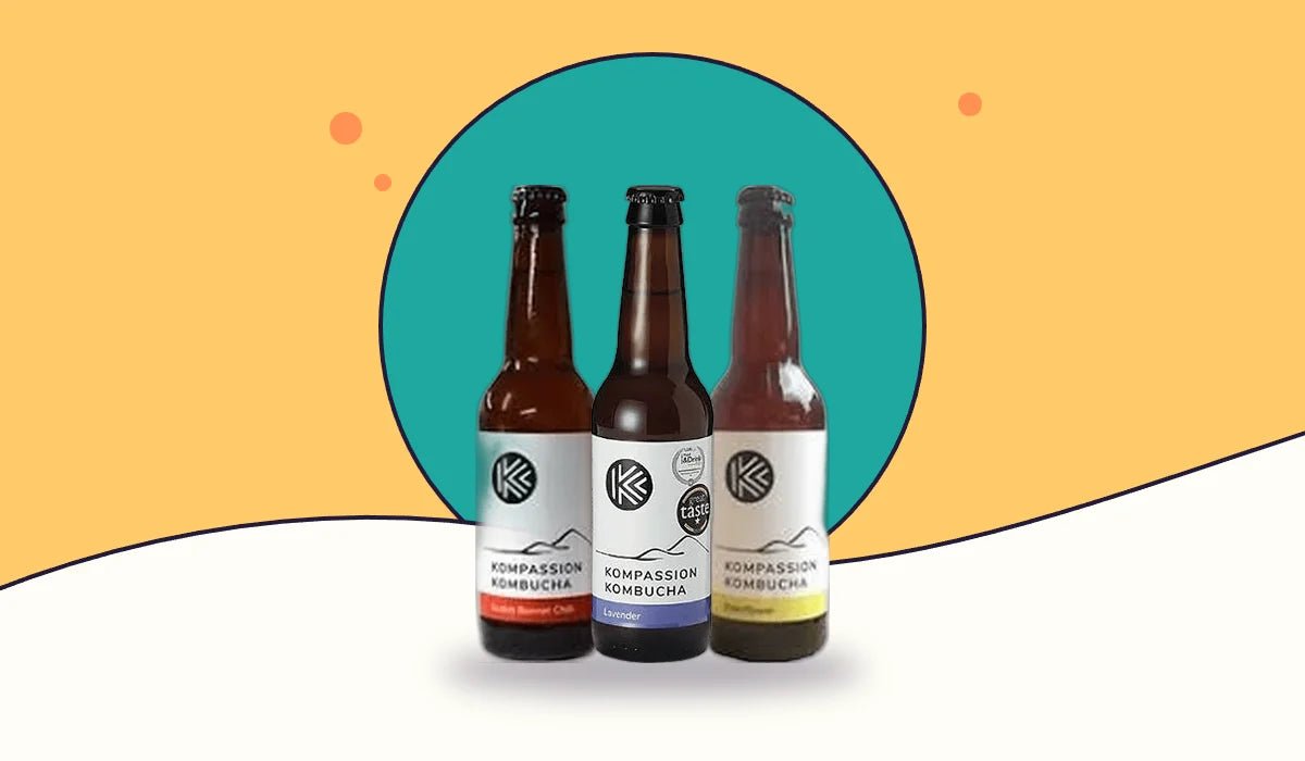 Kompassion kombucha bottles