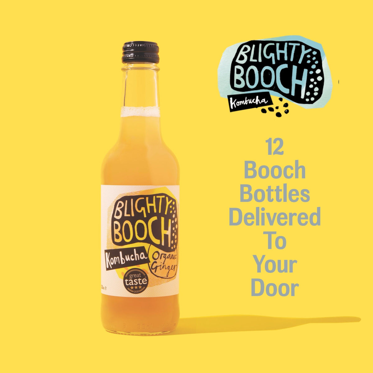 Blighty Booch Organic Ginger Kombucha - 12 or 24 Pack - Functional Drinks Club