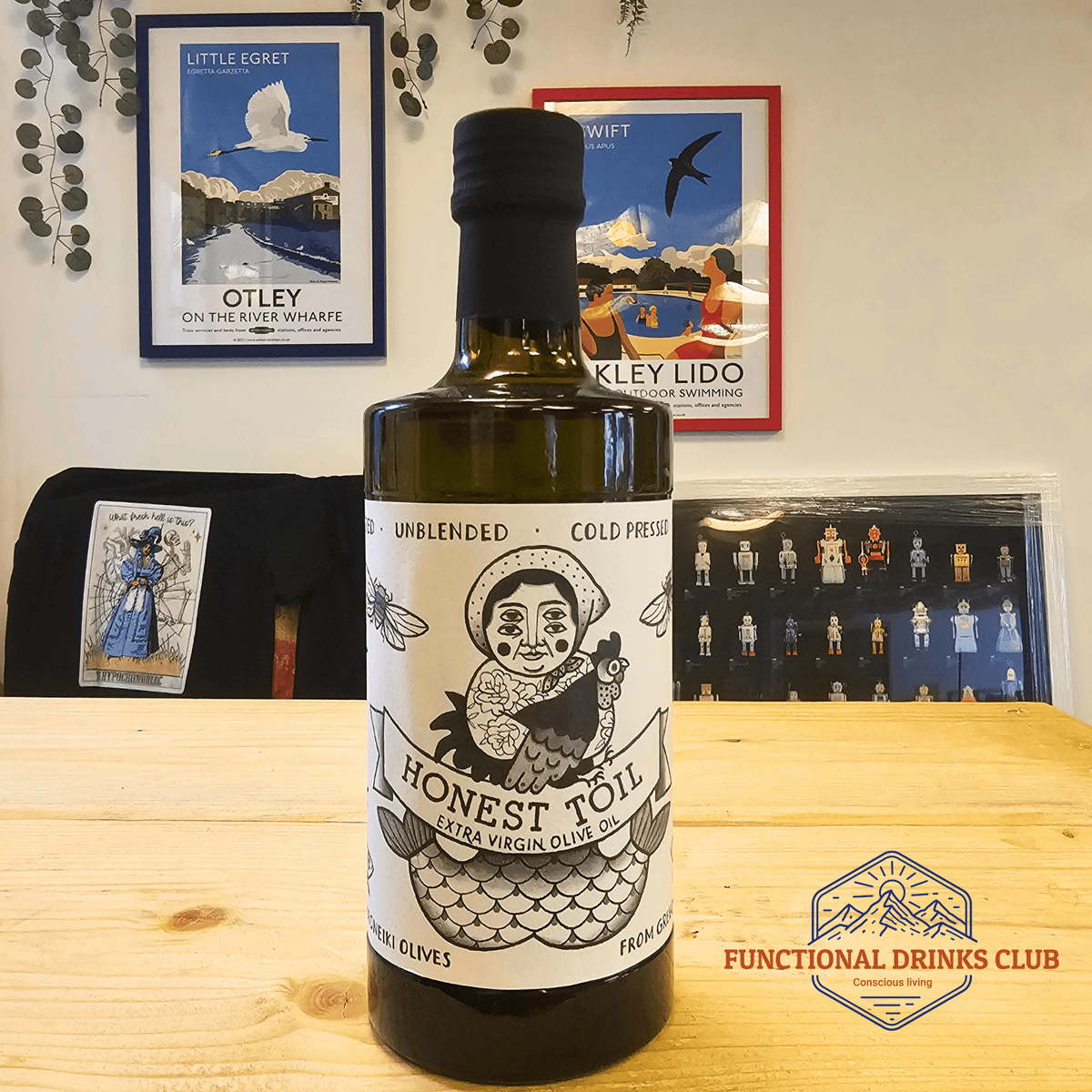 Honest Toil High - Polyphenol Greek Extra Virgin Olive Oil (500 ml) - Functional Drinks Club