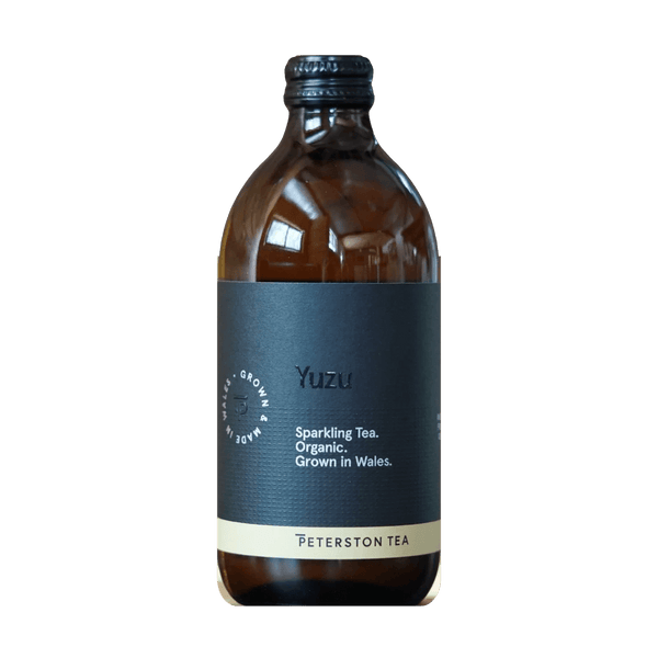 Peterston Tea Kombucha Yuzu, amber bottle