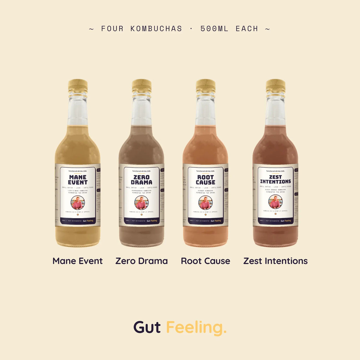 Zero Drama | Ashwagandha Kombucha 500ml - Functional Drinks Club